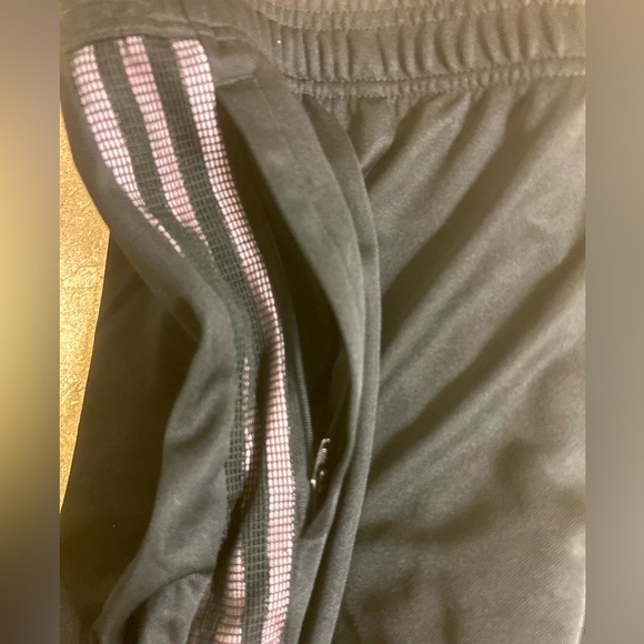 Adidas Track Pant Joggers Tapered Fit Women’s  Black/Pink Athletic Climacool - Picture 6 of 8